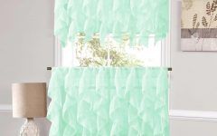 Maize Vertical Ruffled Waterfall Valance and Curtain Tiers