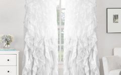 Sheer Voile Waterfall Ruffled Tier Single Curtain Panels