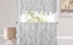 Vertical Ruffled Waterfall Valances and Curtain Tiers