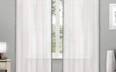 20 Ideas of Tassels Applique Sheer Rod Pocket Top Curtain Panel Pairs