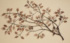 20 Inspirations Leaves Metal Sculpture Wall Decor