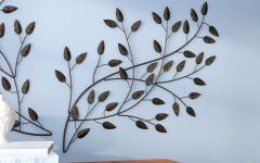 Contemporary Iron Leaves Wall Decor by Winston Porter