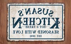 2024 Popular Personalized Distressed Vintage-look Kitchen Metal Sign Wall Decor