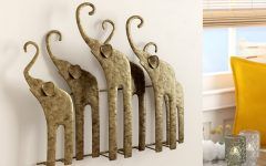 The 20 Best Collection of Gold Elephants Sculpture Wall Décor