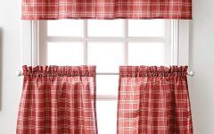 Lodge Plaid 3-piece Kitchen Curtain Tier and Valance Sets