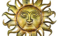 15 Collection of Sun Face Metal Wall Art