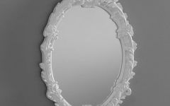 White Oval Wall Mirrors