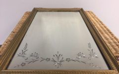 Antique Gold Etched Wall Mirrors