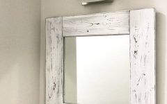 White Porcelain and Chrome Wall Mirrors